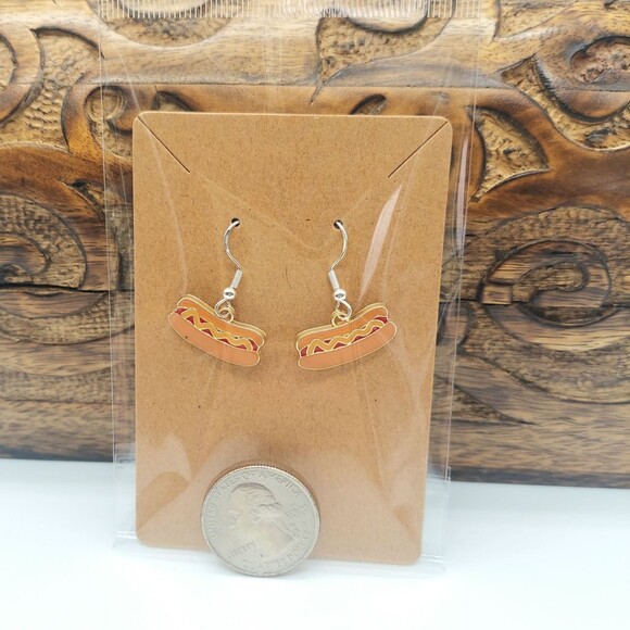 Hotdog Earrings - Picture 2 of 2